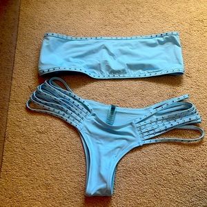 Skims rhinestone swim two piece bikini